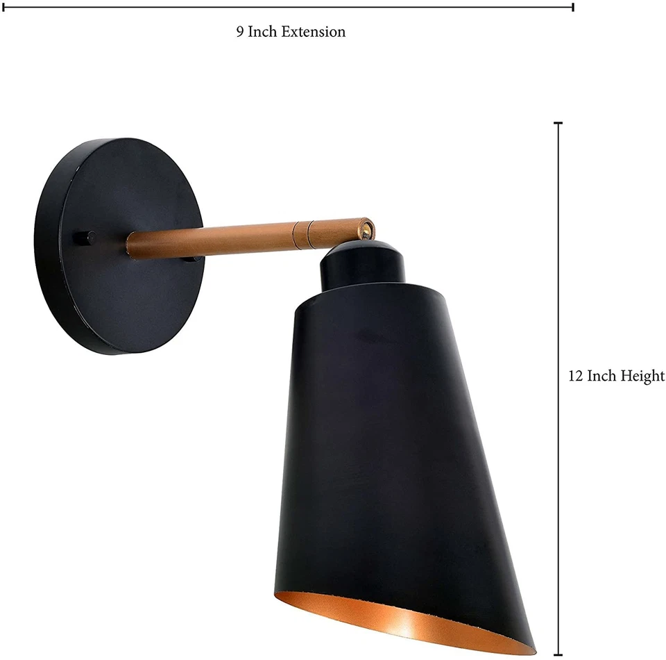 Aplique de pared Kenroy Home 12"" negro mate/bronce antiguo Foto 2 de 4