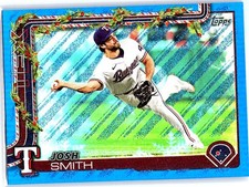 2025 Topps Holiday #H153 Josh Smith Blue Metallic Glitter Holiday