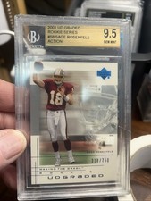 2001 UD Graded Rookie Series #58 Sage Rosenfels Rookie Card RC BGS 9.5. rookie card picture
