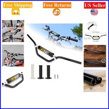Black 7/8 inch Dirt Bike Handlebars with Foam Pad & Grip, Universal Fit