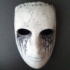 Bozak Mask Black Tears Cosplay White Creepy Face Armor Horror Halloween Costume