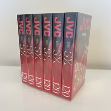New Sealed Lot Of 6 JVC T-120 SX Blank VHS Tapes T-120SX High Performance Blanks