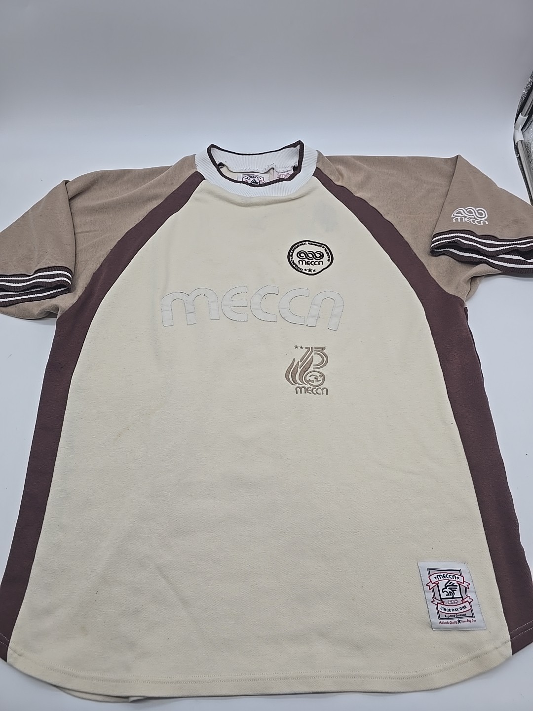 VTG Mecca Mens 3XL Ringer Tee Y2K Hip Hop Streetwear Vintage T-Shirt #13 #28519