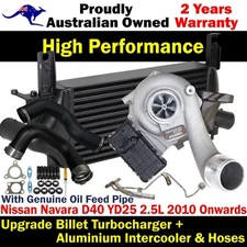 Billet Turbor&Intercooler+Hoses&Oil Feed Pipe For Nissan Navara D40 YD25 2.5L
