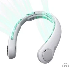 JISULIFE Portable Neck Fan Gray Wearable Hands-Free
