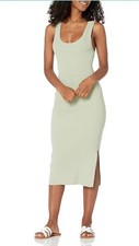 The Drop Women’s Side Slit Green Midi Sweater Tank Dress Size Small