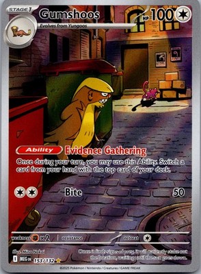 Pokemon Gumshoos 153/132 Me01: Mega Evolution Holo Illustration Rare - NM (A6)