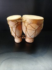 Double Drum Bogos Tam Tam Moroccan Hand-Crafted Clay Instrument