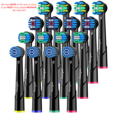 Replacement Heads Compatible with Oral B 1 Count Pack of 16 , Black