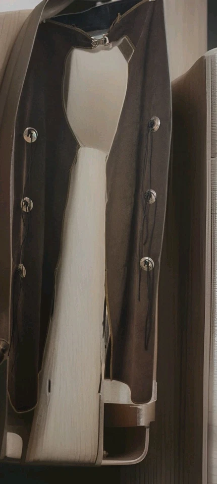 The Forum Cowboy Duster & Chaps Western Trench Coat Faux Suede  Costume L  - Image 3 of 4