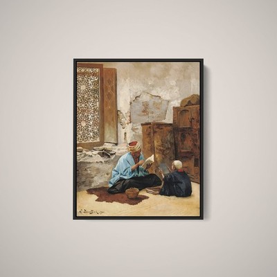 Ludwig Deutsch - The Lesson - Art Print on Paper or Canvas