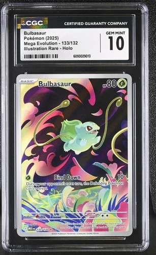 🌿 CGC 10 👑 | Bulbasaur IR #133/132 💎 | Mega Evolution 2025 English