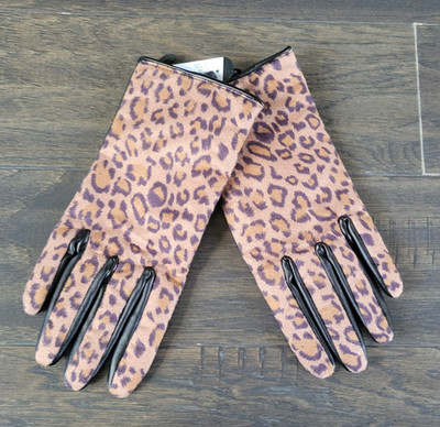 Banana Republic Womens Leather Gloves Tiger Brown Size M/ L