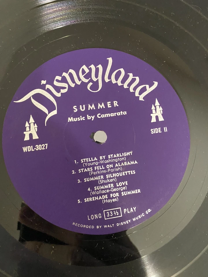 Vinyl Only - Summer - MUSIC BY CAMARATA - RARE DISNEY Disneyland LP Vinyl - NM - Image 2 of 2