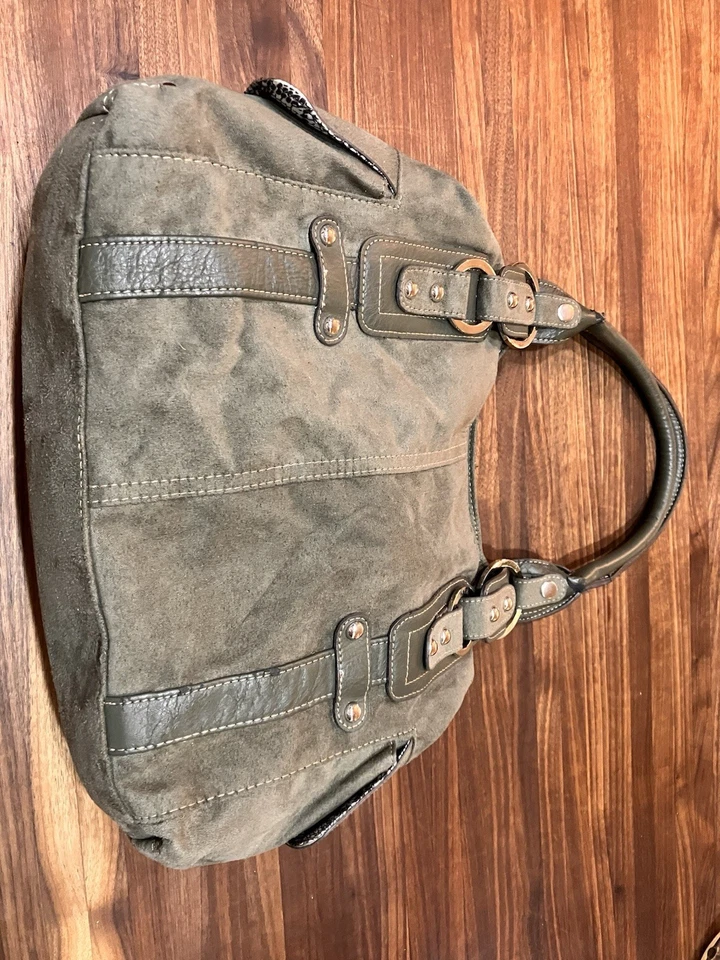 Bolso Bandolera Acolchado en Vibrante Otoño Patrón Floral y Bolso Hobo Verde Salvia Otoño Foto 4 de 4