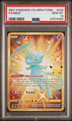 2021 POKEMON CELEBRATIONS #025 FULL ART/MEW PSA 10