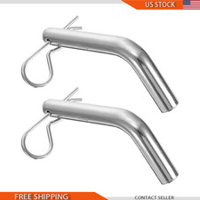 2pcs 58-inch Diameter Trailer Hitch Pin And Clip Grooved Head Heavcolor 2 Pcs