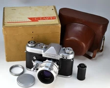 KMZ SOVIET USSR "START" SLR professional camera + 13-blades HELIOS-44 LENS BOXED