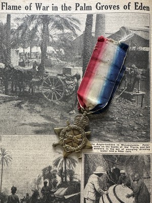 WW1 - 1914/15 Star- George Frederick Harris - R.A.M.C- (full size with ribbon)