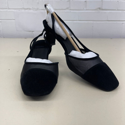 #ad JEFFREY CAMPBELL Thomnas Slingback Pump Women#x27;s Size 7.5 Black Suede $29.06