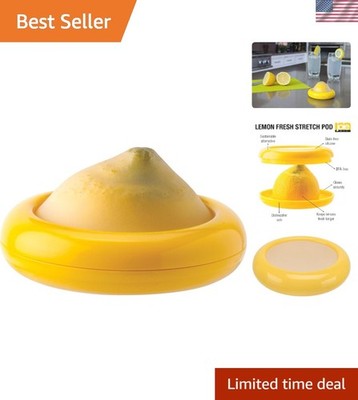 Fresh Stretch Pod Lemon Storage Container, Silicone Food Saver, Keeps Leftove...