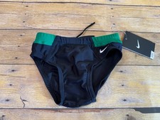NIKE NX PERFORMANCE SWIMWEAR BRIEF VICTORY COLOR BLOCK NESS4040 SIZE 22 BOY'S BG