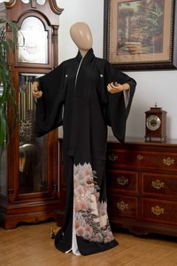 DEAR VANILLA JAPANESE TOMESODE SILK KIMONO WOMEN'S AUTHENTIC JAPAN MADE VINTAGE