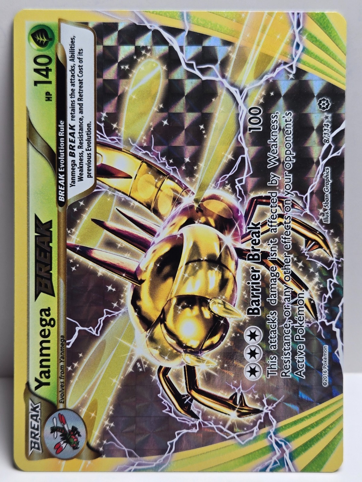 Yanmega BREAK 8/114 XY - Steam Siege Holo - NM - US Seller