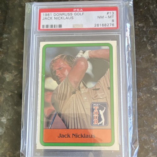 Donruss 1981 Golf Stars Jack Nicklaus #13 Rookie PSA 8 PGA Tour