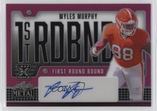 2023 Leaf Metal First Round Bound Pink Prismatic /5 Myles Murphy Auto nd3