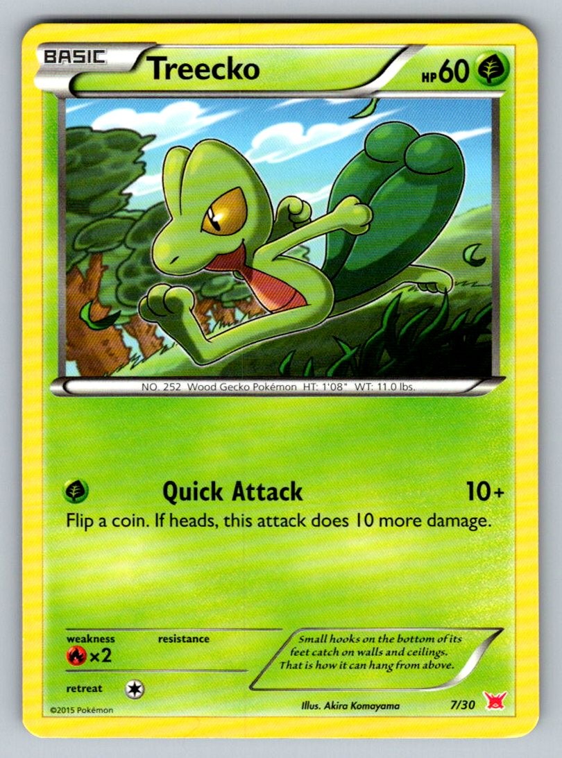 TREECKO 7/30 XY TRAINER KIT LATIAS LATIOS POKEMON LIGHTLY PLAYED TREECKO