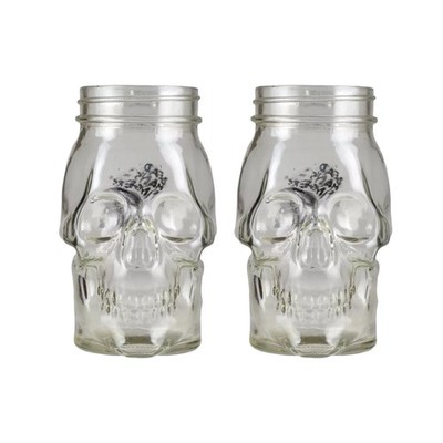 Dead Mans Fingers Skull Glass x2