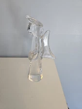 Vtg Lead Crystal Angel The Toscany Collection 24% Solid Clear Glass 8.75" Tall