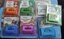 Lot Of 7 1973 SuperScope Story Teller Books  Cassette Tapes Portuguese