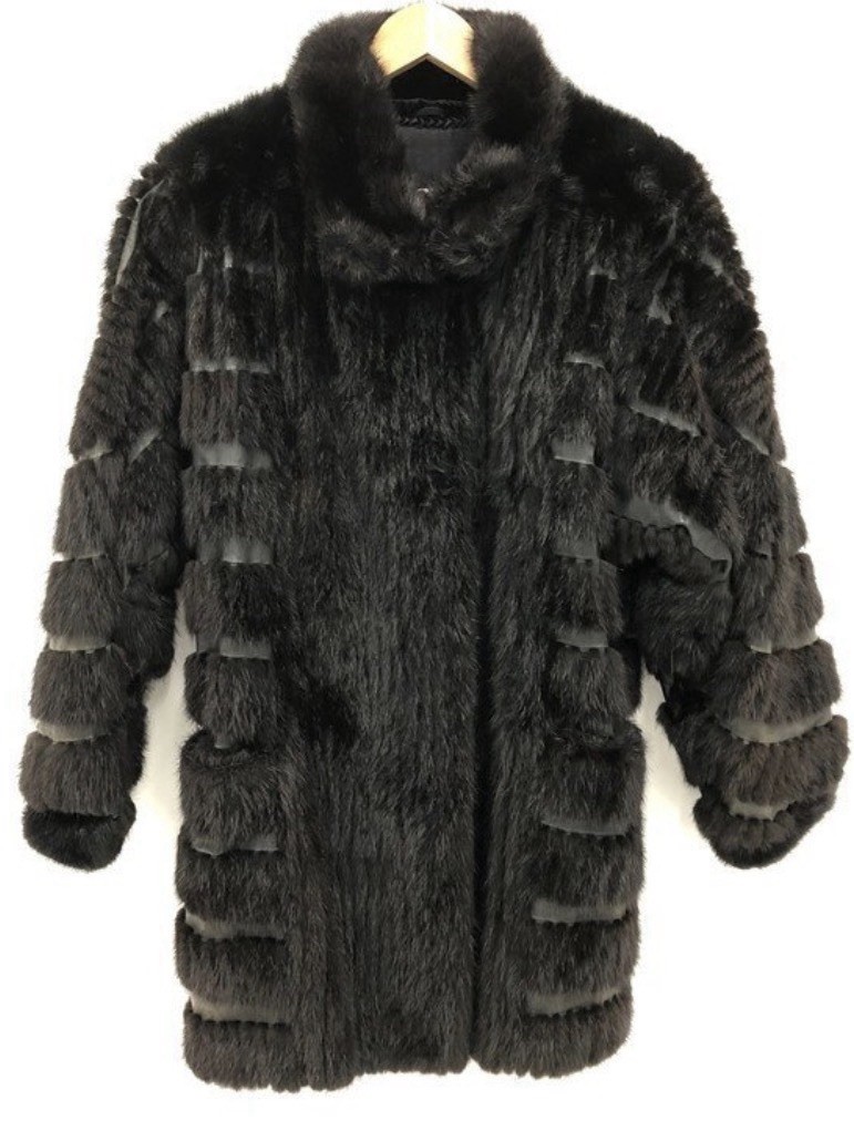 Vintage SAGA MINK Fur Real Fur Coat Glamour Mink Reverse Comb