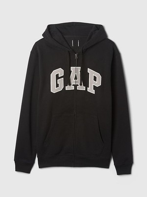 [SALE] GAP Adult VintageSoft Arch Logo Full-Zip Hoodie - True Black - New Tag