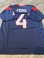 Mike Ford Signed Houston Texans Custom Jersey COA