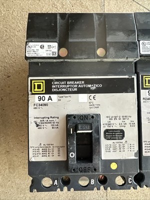 Square D FC34090 I-line Breaker 90 Amp 480 Volt