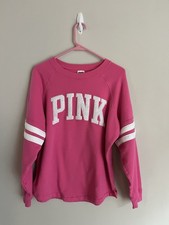 Victoria's Secret Pink Sweatshirt Women's XS Pullover Pink Long Sleeve