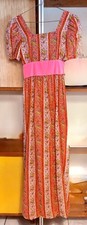 Vtg 70's Peasant Maxi Dress Prairie Style Cottagecore Hippie Boho Sz S