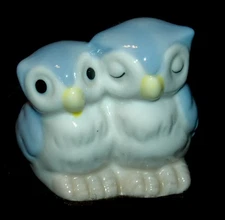 VINTAGE Porcelain Toothpick Holder OWLS 1980's Made in Japan