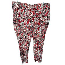 Torrid Plus 3X 22W 24W Crop LEGGINGS Black Orange Black Floral High Rise NEW
