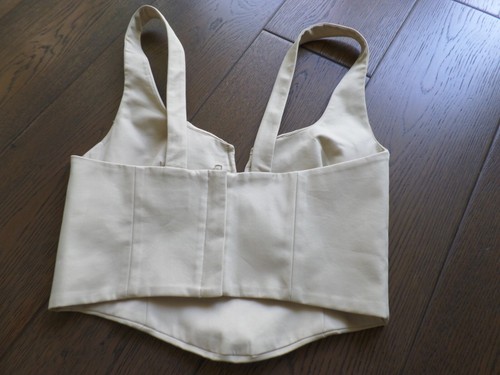New Latest ANNA QUAN tan cargo pants & cropped sleeveless top, sz 6, US S. - Picture 7 of 9