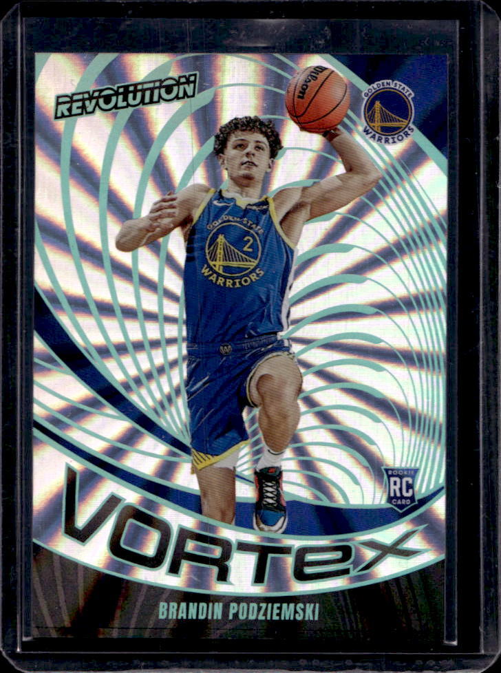 2023-24 Panini Revolution Brandin Podziemski Vortex Sunburst RC #40/75