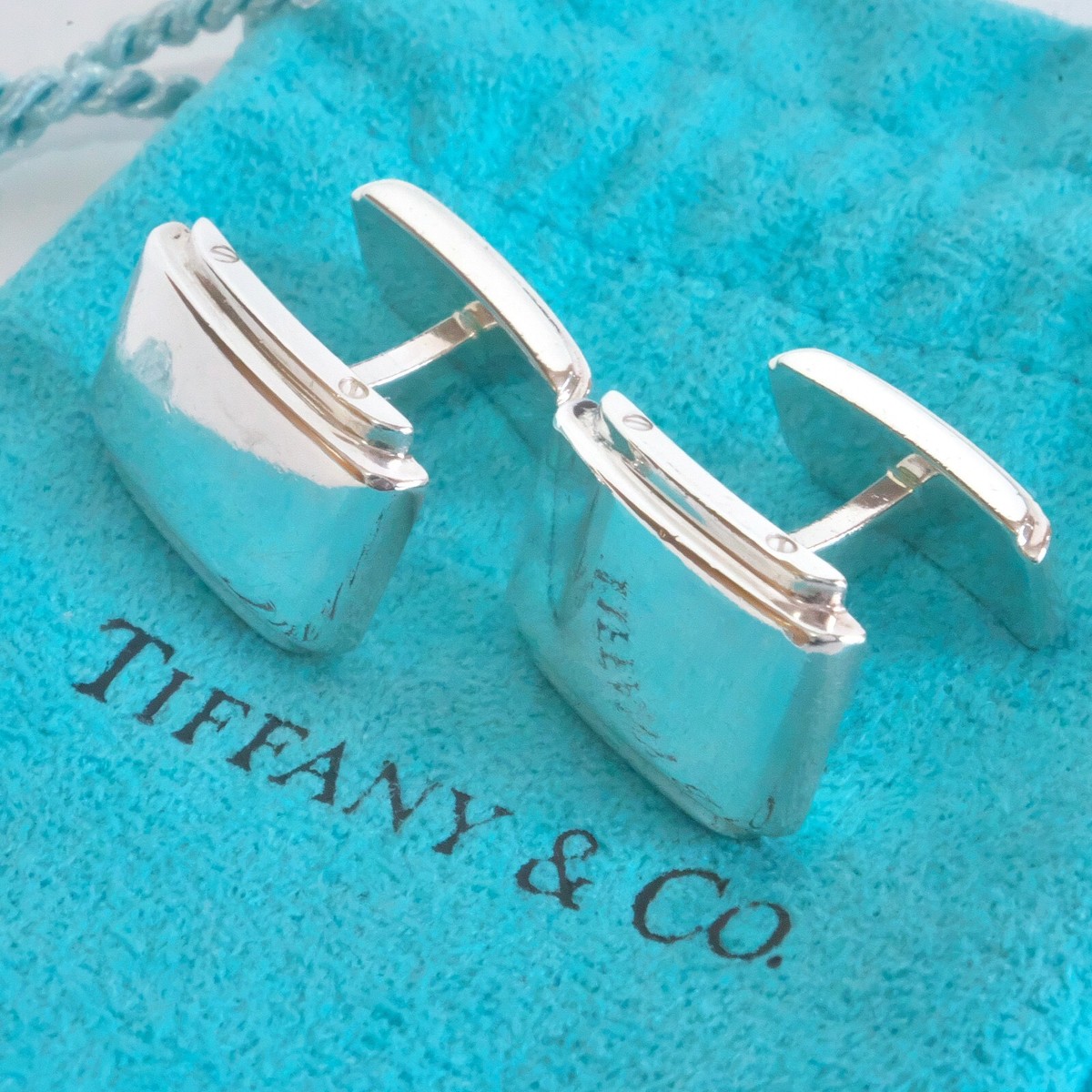 TIFFANY カフリンクス スクエア STERLING SILVER｜小物