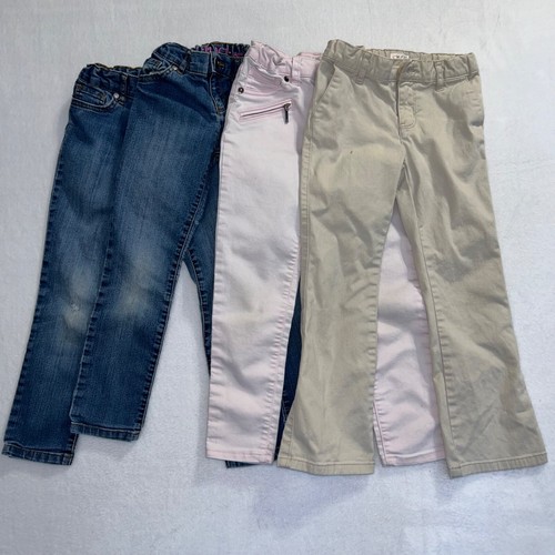 LOT OF 4 Girls Size 6 Pants Jeggings Jeans Children's Place Cat & Jack Khaki