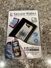 Trend Vision Secure Wallet RFID Blocking Holds Up To 18 Cards Organize & Protect