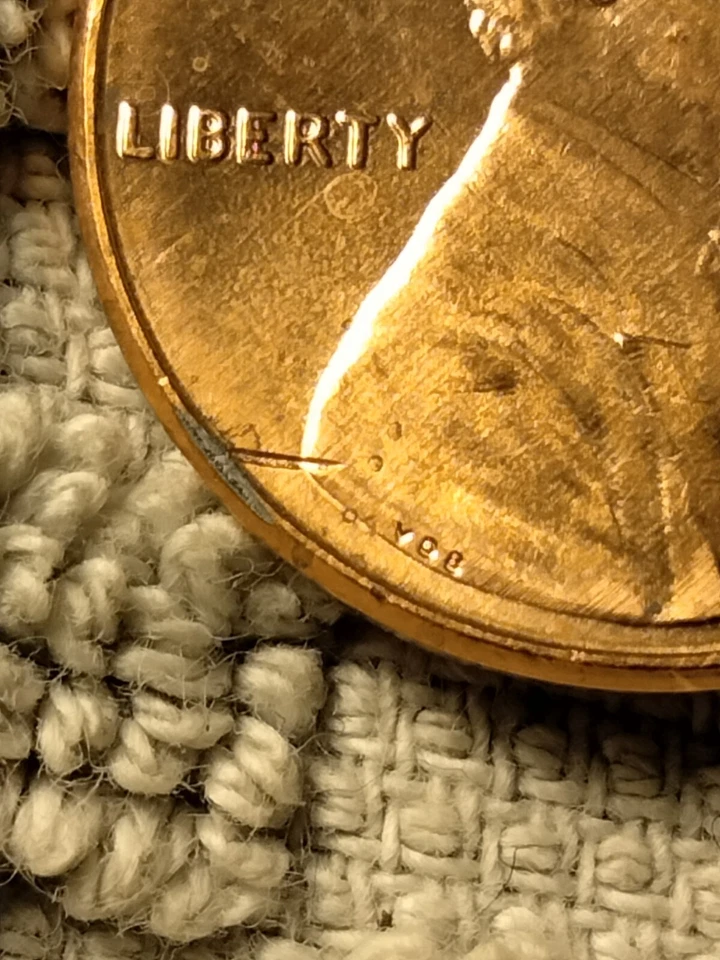 Bu 2012 P Lincoln Shield Cent Struck Thru Rim Error - Image 3 of 4