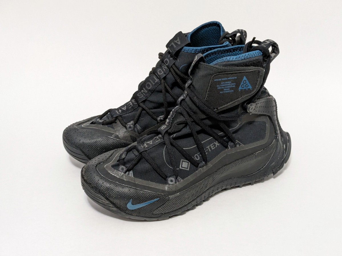 Nike ACG Air Terra GoreTex Hiking Shoes Black Men's Size 4