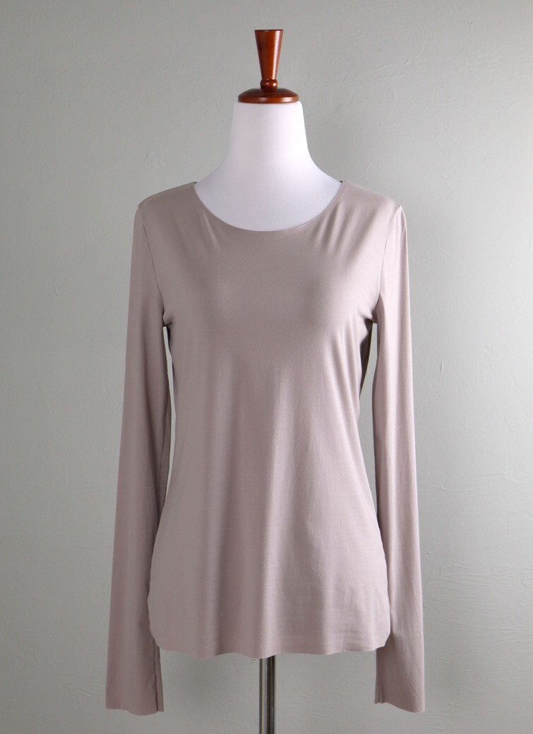 WOLFORD $120 Soft Stretch Solid Beige Basic Long … - image 1